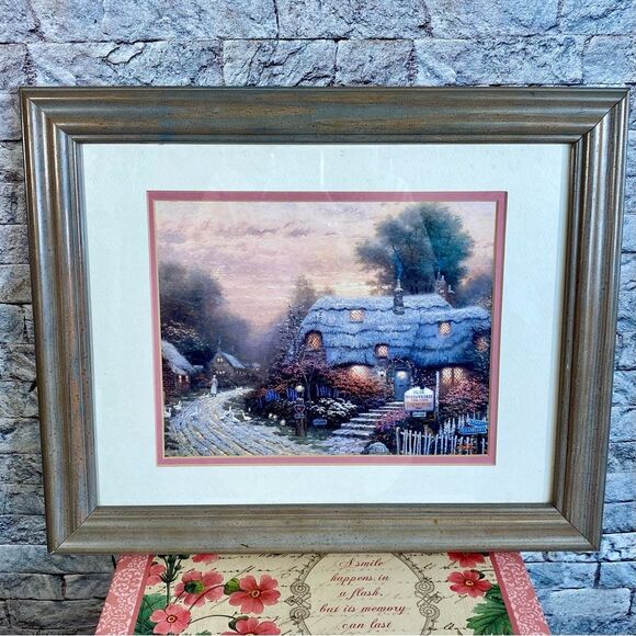 Thomas Kinkade Olde Porterfield Tea Room Matted Framed Print 16 x 13 - Picture 1 of 3